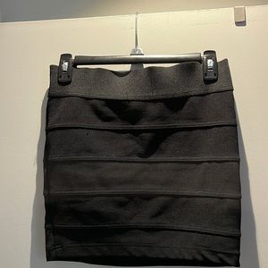 Black mini skirt